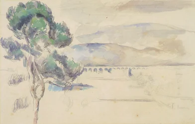 The Valley of the Arc with Viaduct and Pine